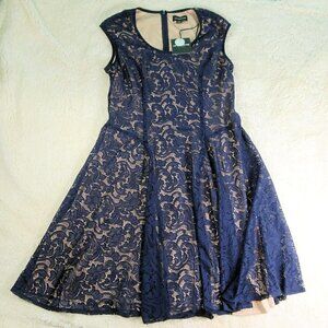 Liz Claiborne Sleeveless Navy Blue Dress Size 10
